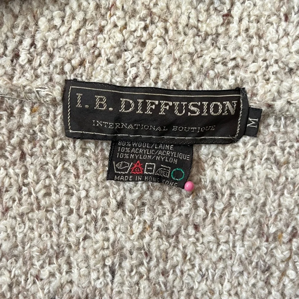 Wool (80%) Nubby Wrap Sweater - Picture 2 of 4